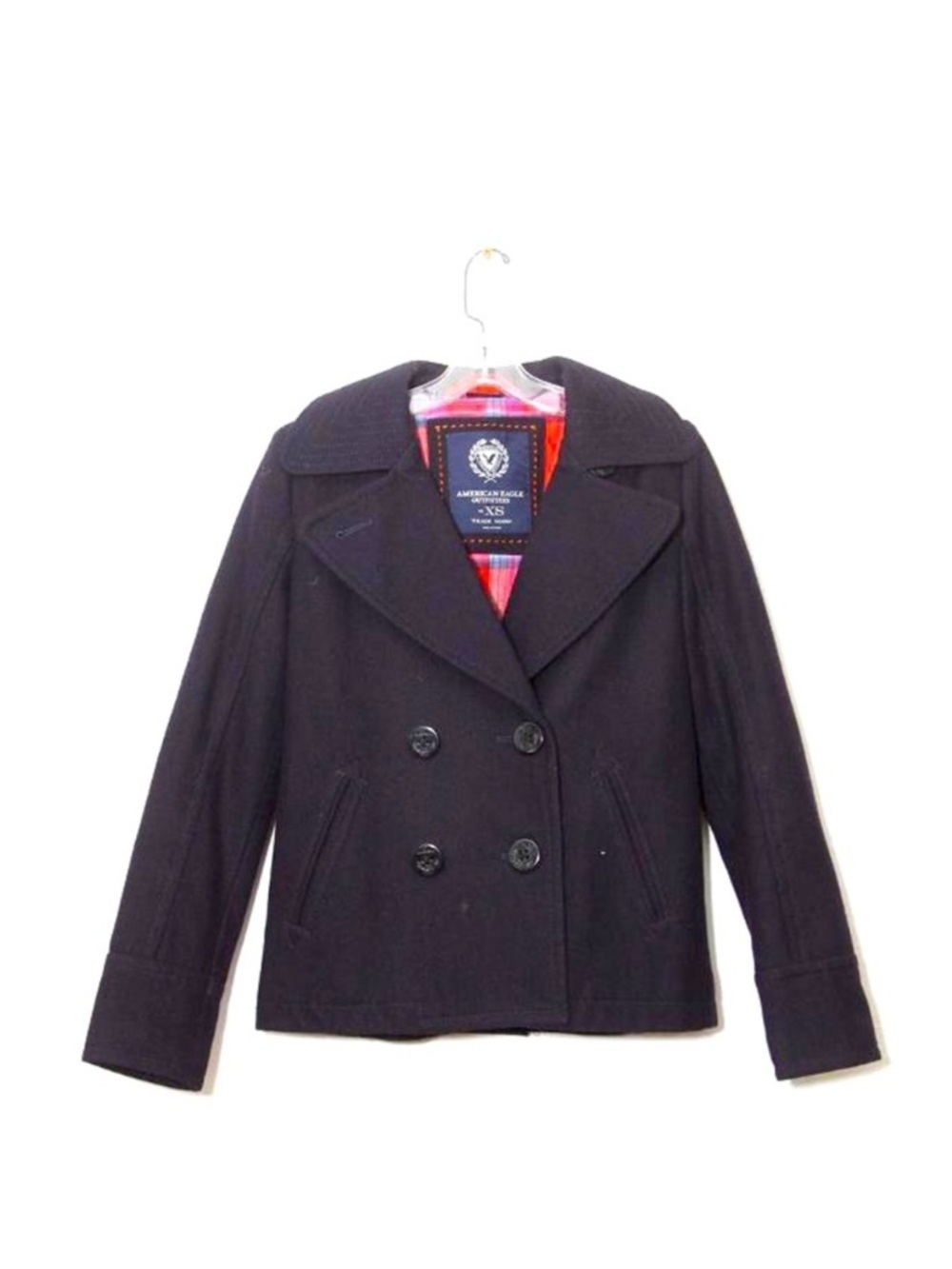 American Eagle navy blue wool jacket xs